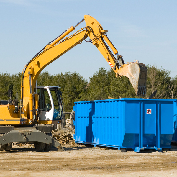 what size residential dumpster rentals are available in Woodford